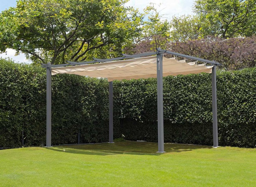 mutoni pleasure Gartenpavillon Pecos Beige 395X295 | Pavillons Und Gartenzelte