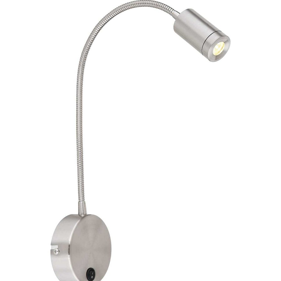 mutoni light Wandleuchte Milly Metall Nickel Matt Led | Led-Wandleuchten