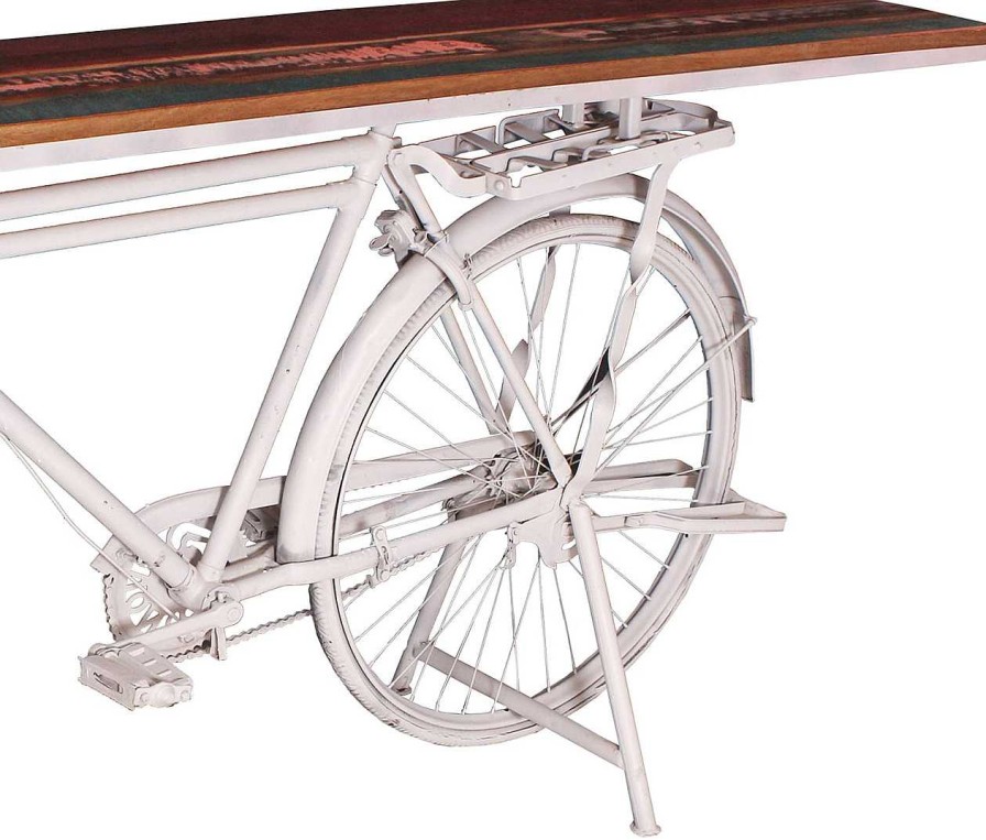 mutoni sweet home Deko-Tisch Bicycle Weiss 190X41X95 | Bartische