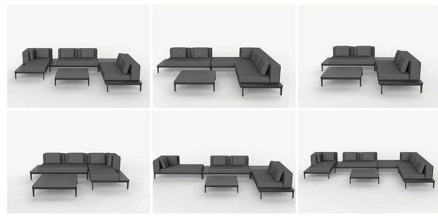 mutoni lifestyle Gartensofa Matrix Anthrazit | Gartensofas