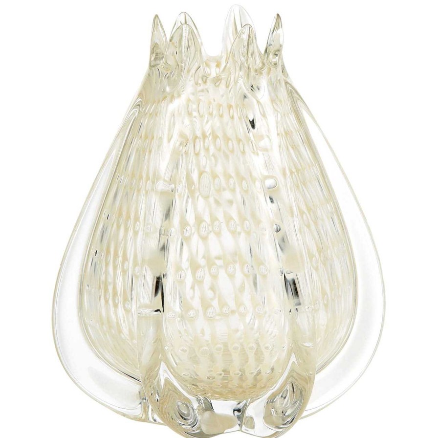 mutoni living Vase Crown Handgeformt Offwhite 24 | Vasen