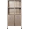 mutoni living Vitrinenschrank Fossil Metall Champagne 95X180 | Vitrinen