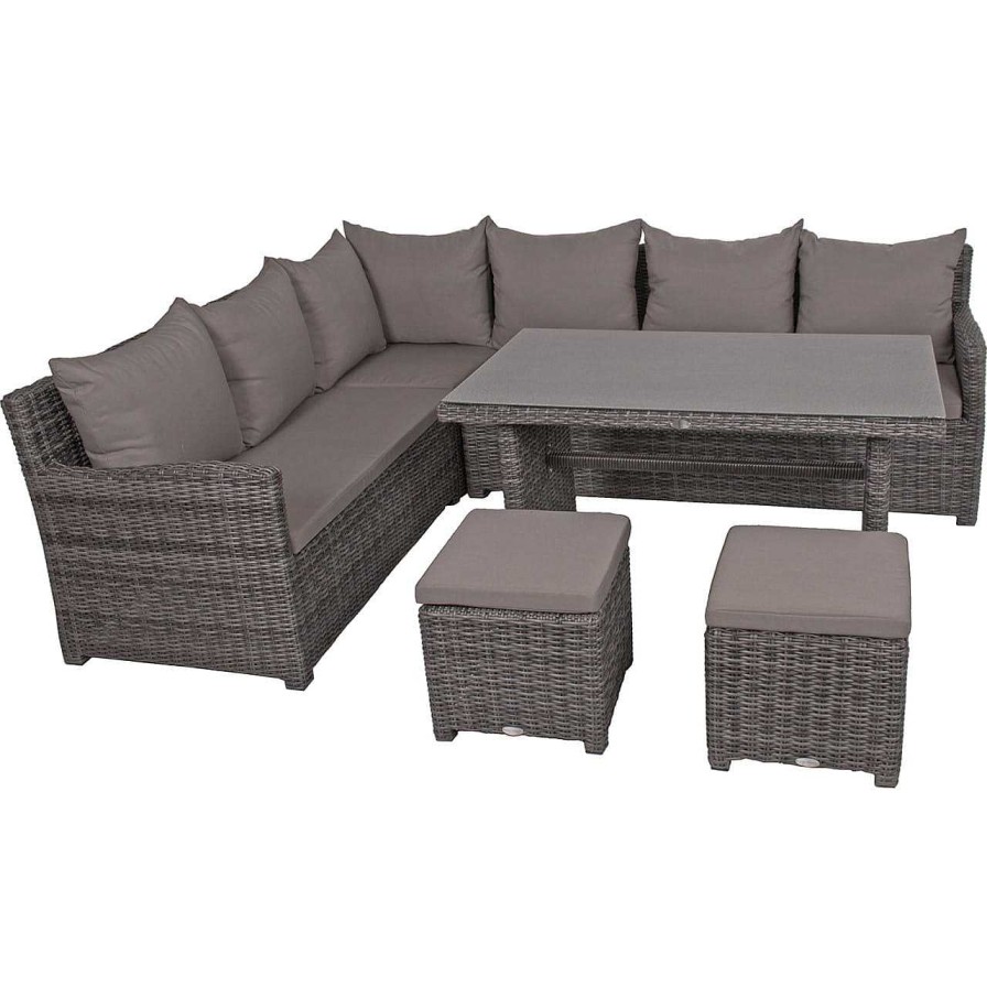 mutoni pleasure Gartenlounge Oviedo Dunkelgrau | Gartenlounge