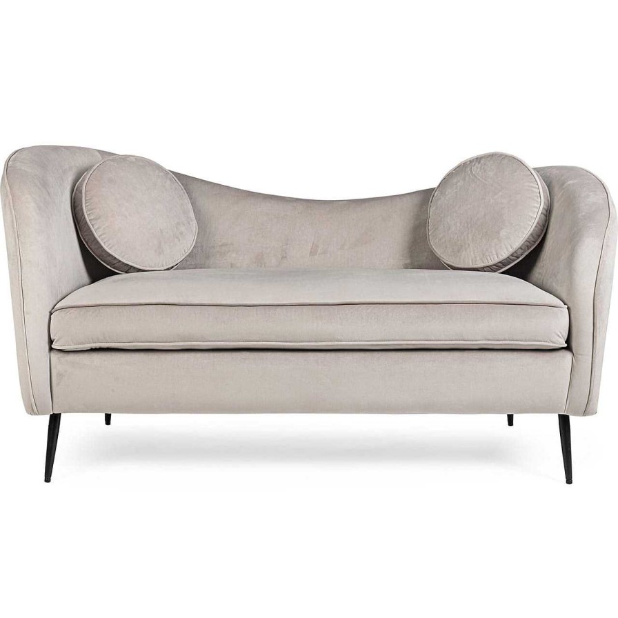 mutoni lifestyle Sofa Candis Hellgrau 2 Platzer 163X80 | Stoffsofas