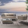 mutoni ethnic Gartenlounge Manhattan Sunproof Grey 4-Teilig | Gartenlounge