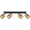 mutoni light Strahler Milley Metall Gold Schwarz Matt 4Xe27 | Deckenleuchten