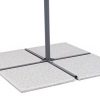 mutoni lifestyle Platten Zu Schirmstander 50X50 Zement Mix Weiss (4Er-Set) | Schirmstander