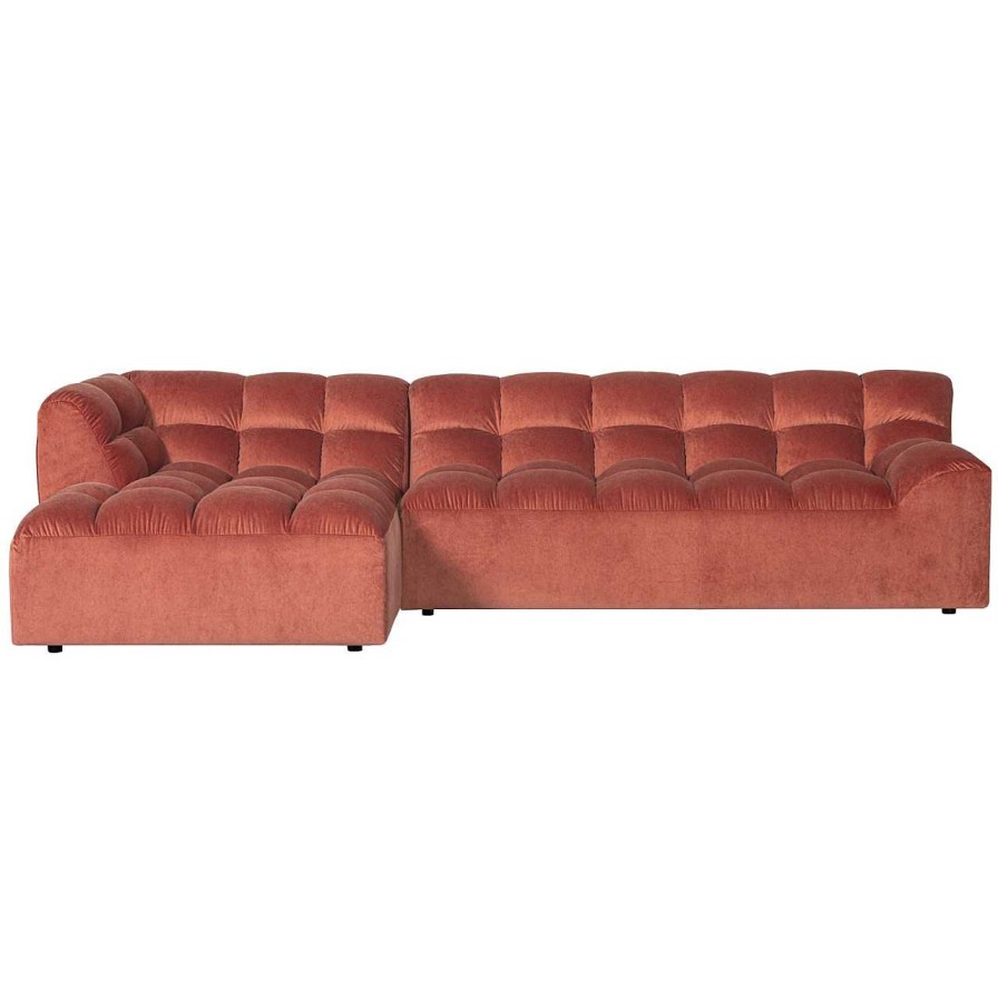 mutoni living Ecksofa Allure Links Washed Velvet Blush 324X165 | Ecksofas