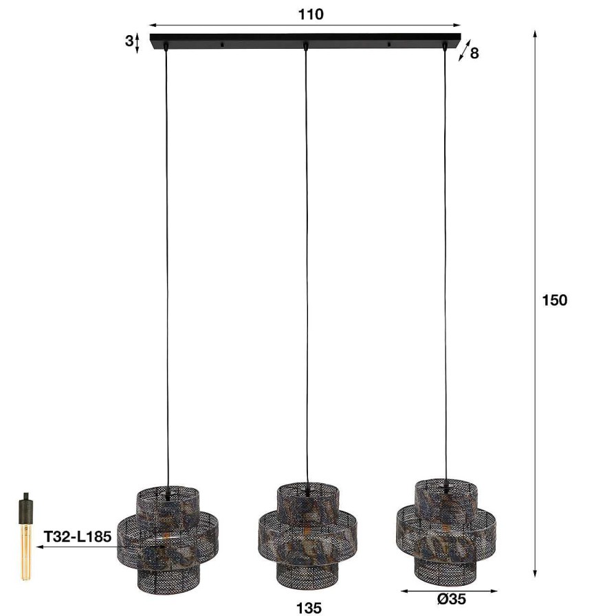 mutoni industrial Hangelampe Lantern 3L | Hangeleuchten