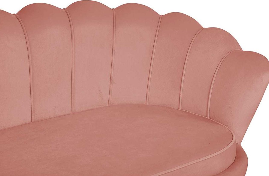 mutoni casual Muschelsofa 3-Sitzer Samt Rose | Stoffsofas