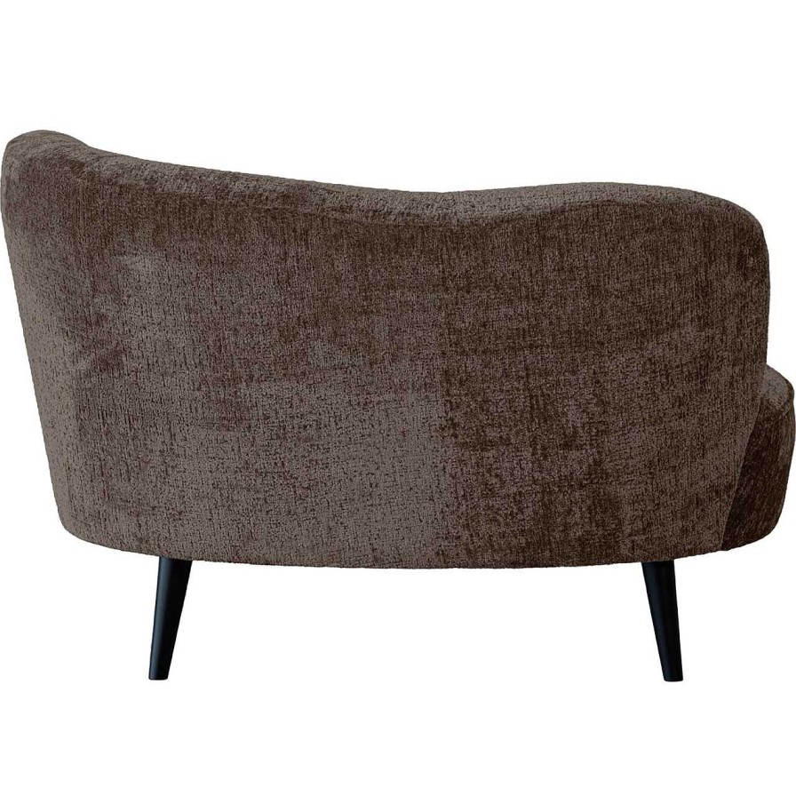 mutoni living Loungesessel Sara Rechts Chunky Velvet Graubraun | Loungesessel