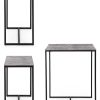 mutoni lifestyle Tisch + 2 Barhocker Amira Silber (3Tlg) | Bartische