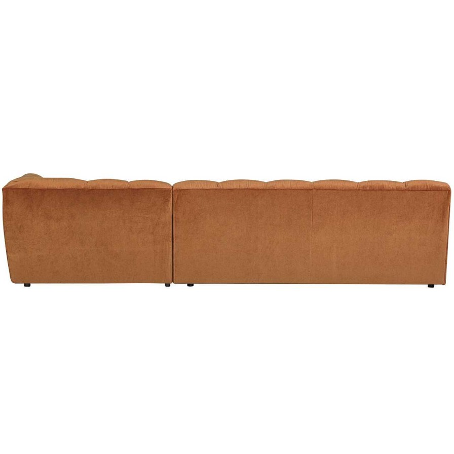 mutoni living Ecksofa Allure Rechts Washed Velvet Terra 324X165 | Ecksofas