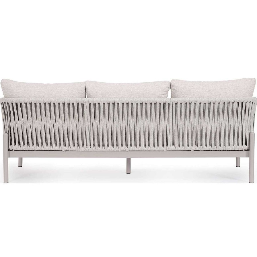 mutoni lifestyle Gartensofa Florencia 3-Sitzer Hellgrau | Gartensofas