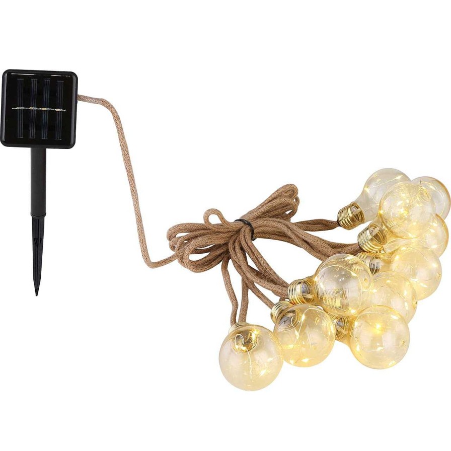 mutoni light Solar-Lichterkette Kunststoff Amber 50Xled | Lichterketten